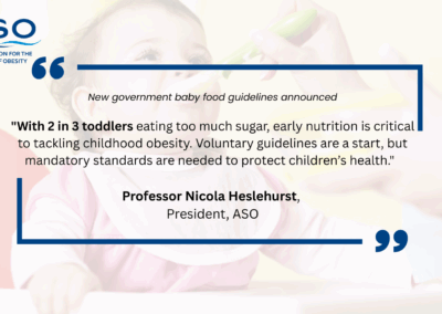 New baby food guidelines announced: ASO response
