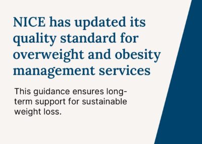 ASO Proud to Support NICE Quality Standard on Overweight and Obesity Management